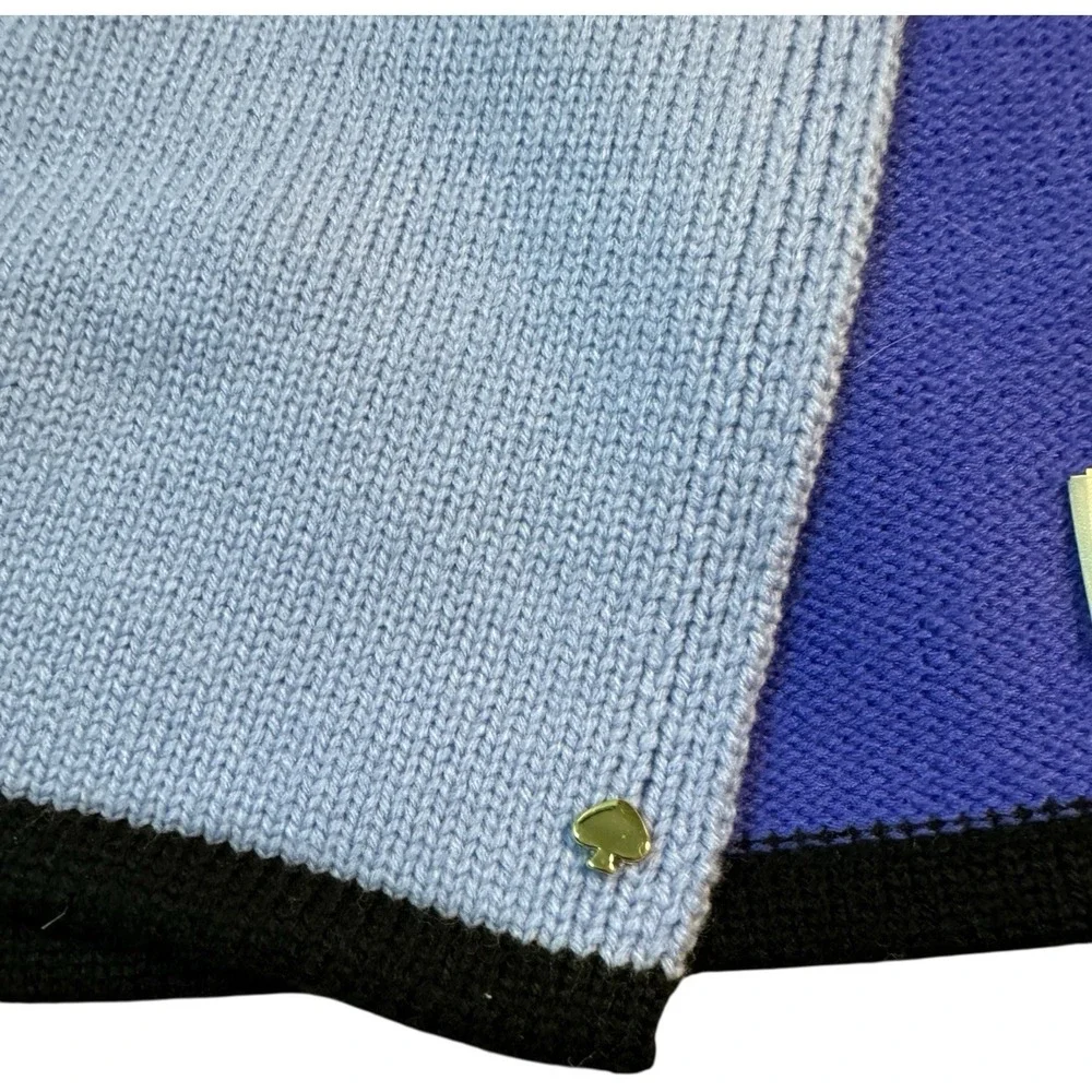 Kate Spade‎ Blues Colorblock Knit Scarves Scarf Acrylic/Wool Blend